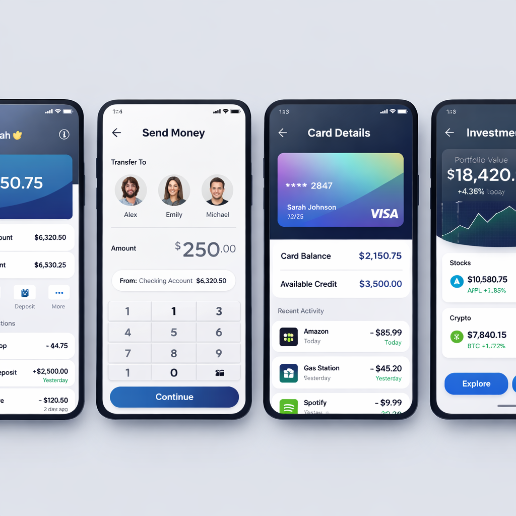 modern mobile banking app