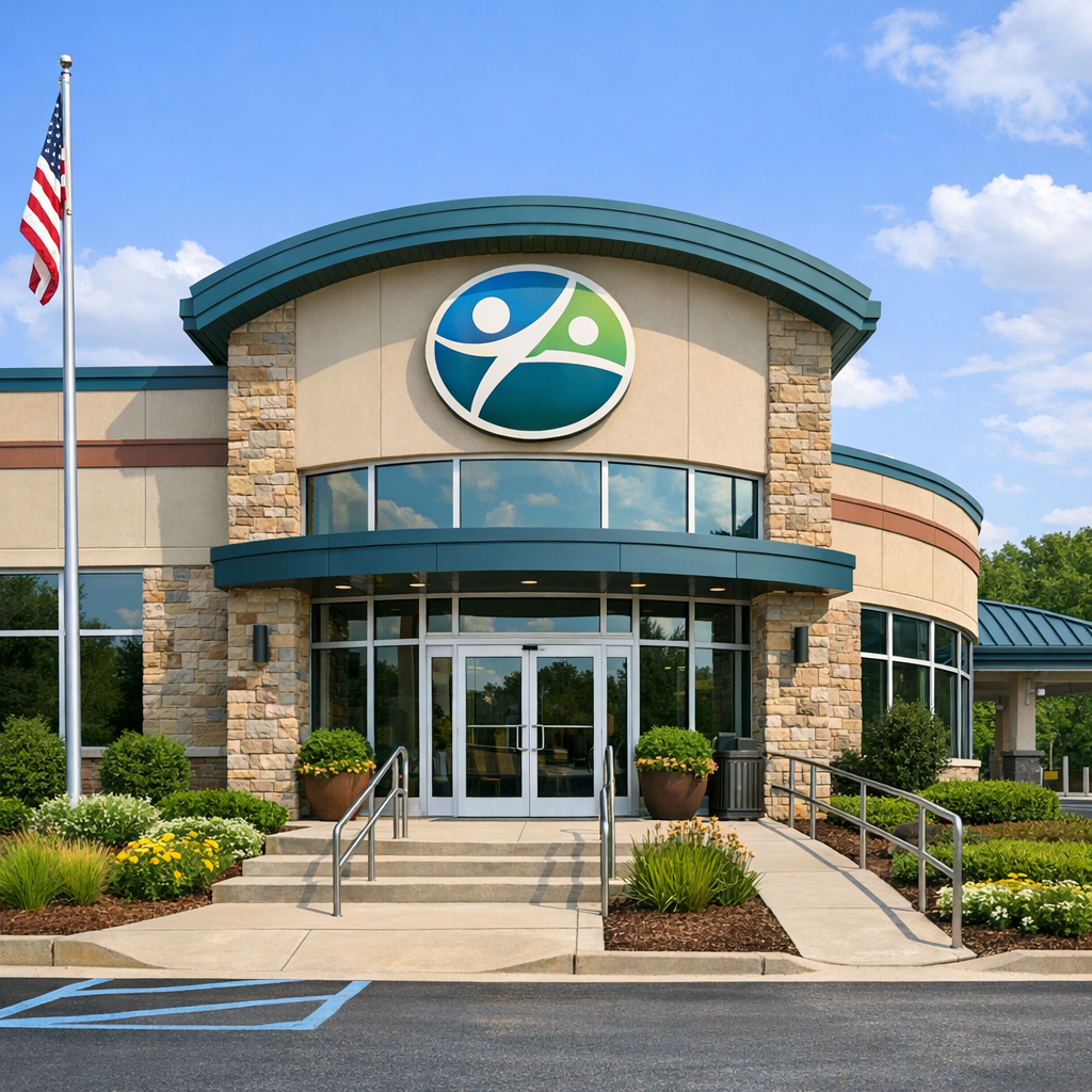 Welcoming exterior of ABBA Credit Union Virginia branch with clear signage and accessible entrance