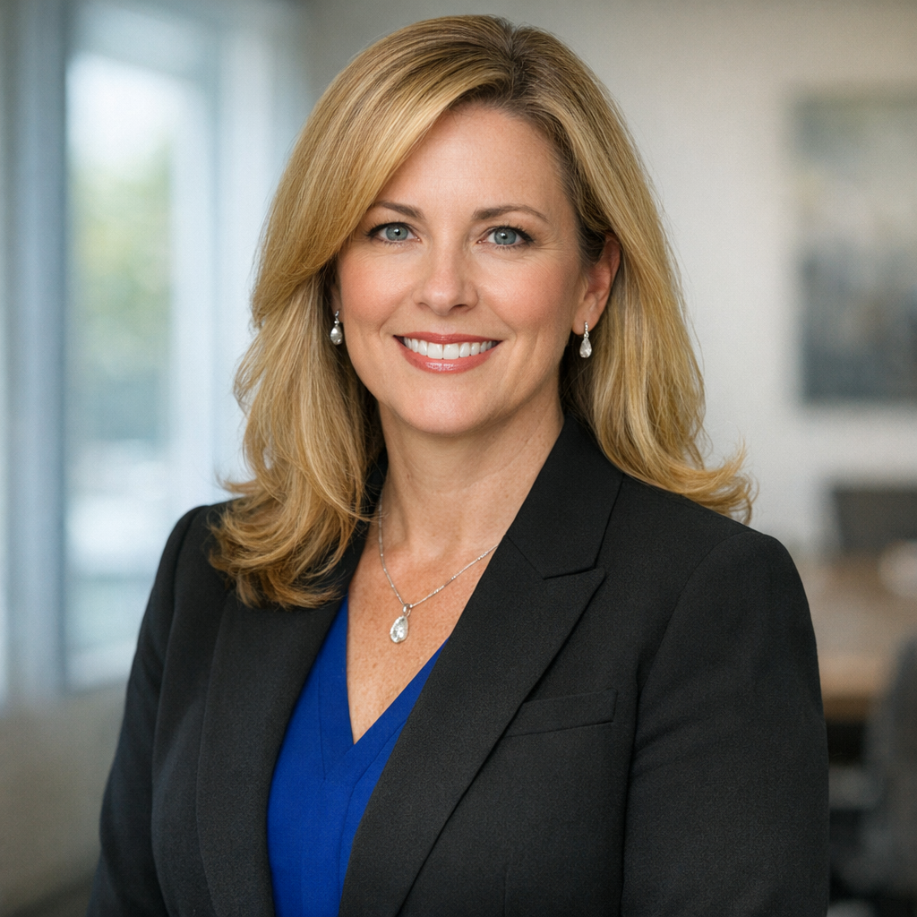 Professional portrait of Erin Hannon, Vice President of Member Services, in business attire