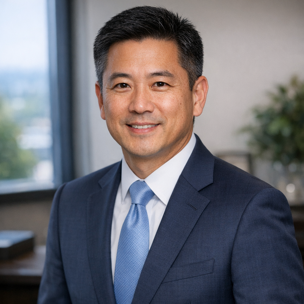 Professional portrait of Michael Chen, Richmond Branch Manager, in business attire